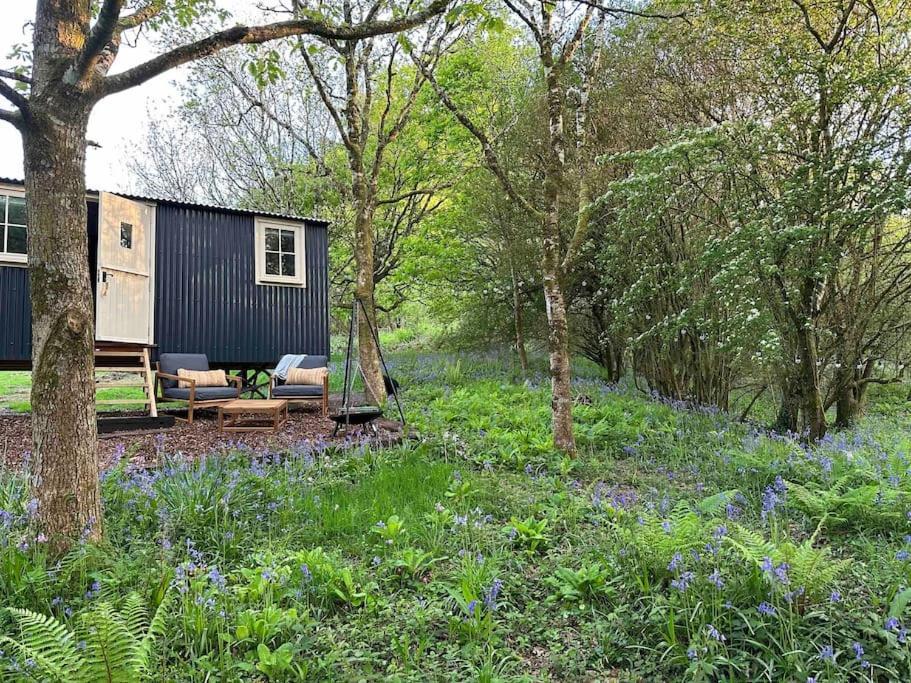Cornwall Woodland Shepherd'S Hut - Dennis Hut Бодмин Екстериор снимка